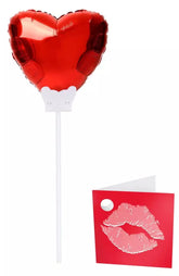 Mini Folieballon rood hart 15 cm